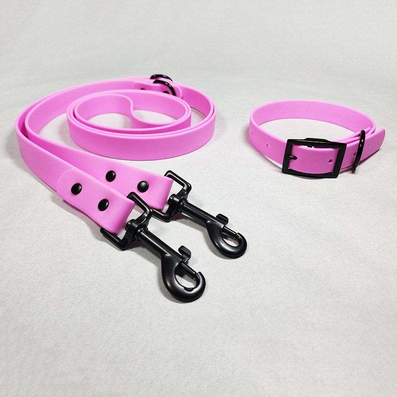 Cheap Made In China Waterproof Weather-Resistant Pvc Coated Leather Nylon Webbing Dog Collar Leash Set