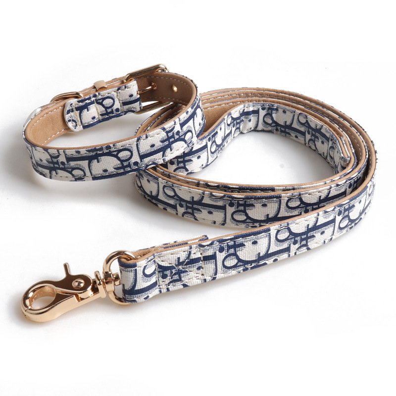 JXANRY Dog PU Metal Buckle Collar Pet PAI Series Fashion Decorative Necklace Cat Dog Collar Leash Everyday Dog Walking Supplies