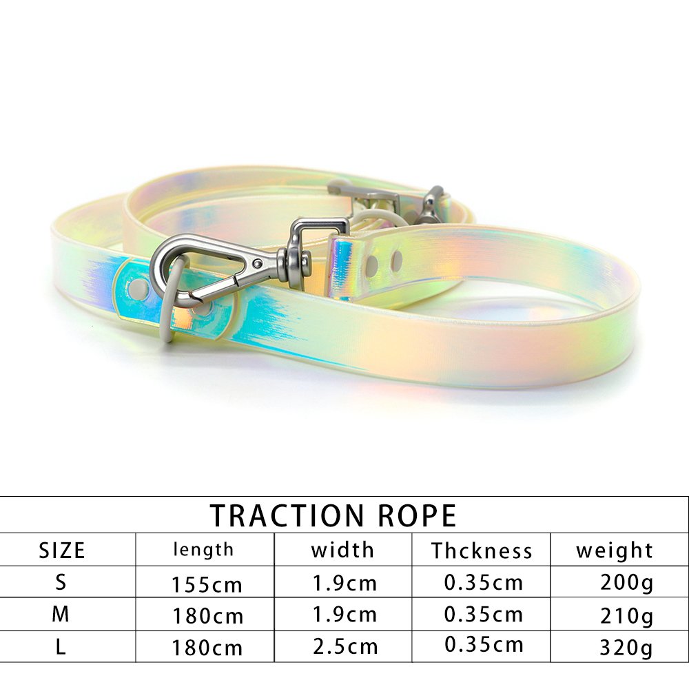 High quality customizable logo lead rope integrated color changing collar set dog leash