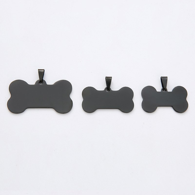 Stainless Steel Titanium Steel Listing Anti-Lost Metal Pet Tag Pendant Identity Tag Gift Custom Logo Boneshape Dog Tag