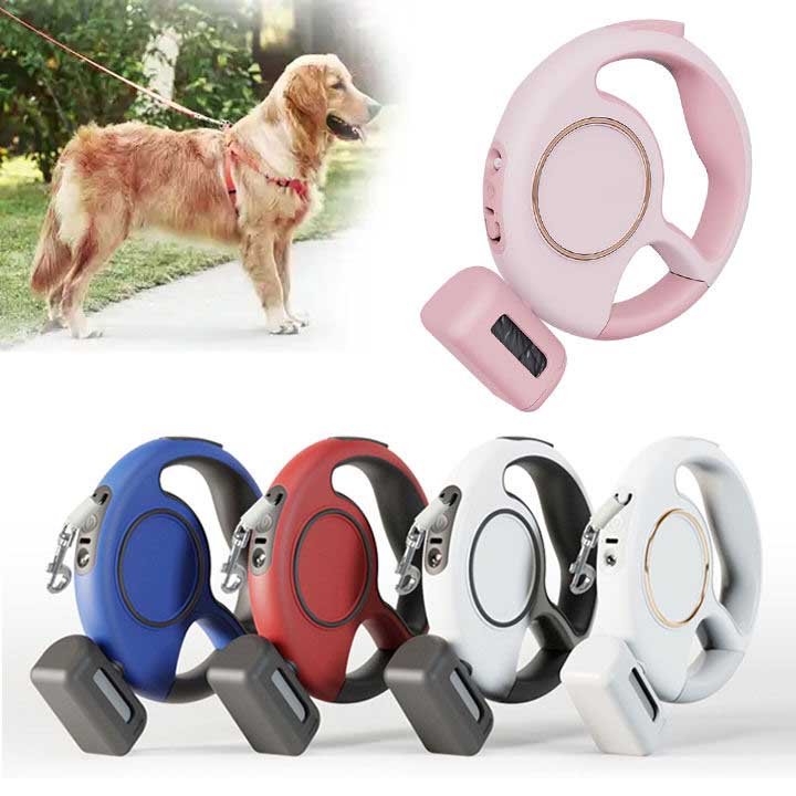 Factory Custom Portable Automatic Retractable Dog Leash Durable 3M Led Lights Slip Long Strong Pet Lead Smart Dog Leash