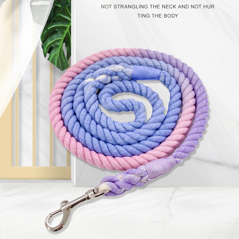 High Quality Retracting Cotton Rope Dog Leashes for Medium Dogs Outdoor Classic Pet Leash Factory Wholesale