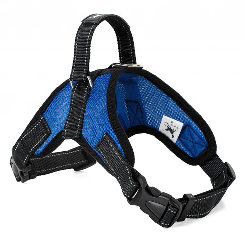Custom Large Pet Harness Sets XL Dog Vest in Cool Black with Neoprene Mesh Polyester Material Personalized Collar Leash