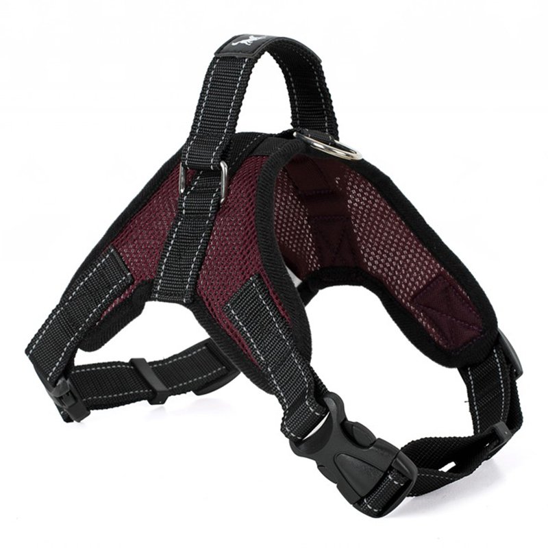 Custom Large Pet Harness Sets XL Dog Vest in Cool Black with Neoprene Mesh Polyester Material Personalized Collar Leash