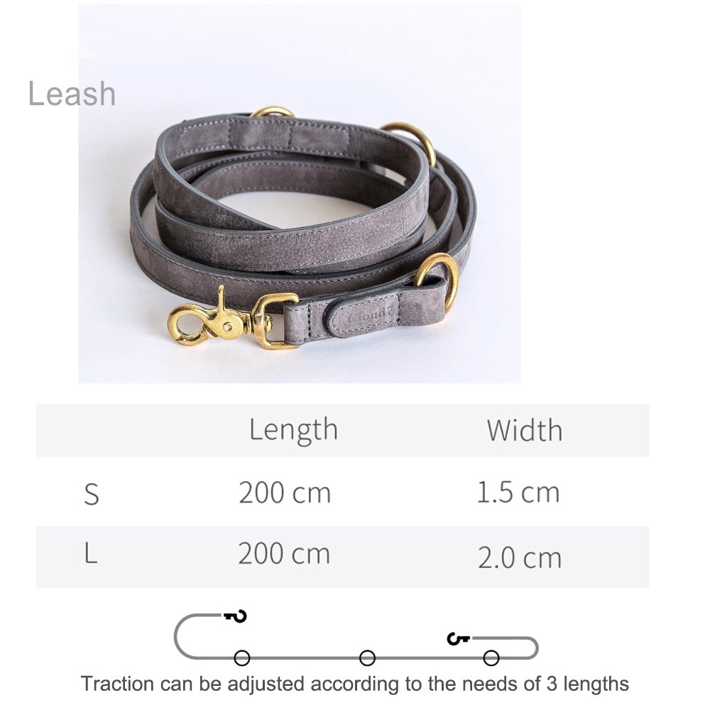 Solid Color PU Leather Dog Collar Brand Luxury Adjustable Dog Collar and Leash for Puppy Medium Large Dogs