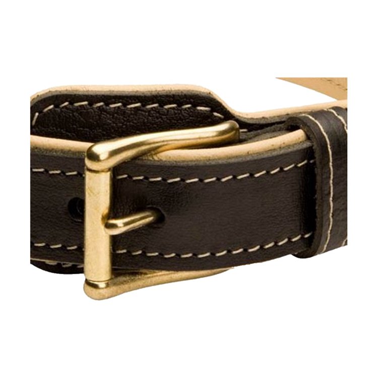 Soft comfortable genuine padded leather dog collar