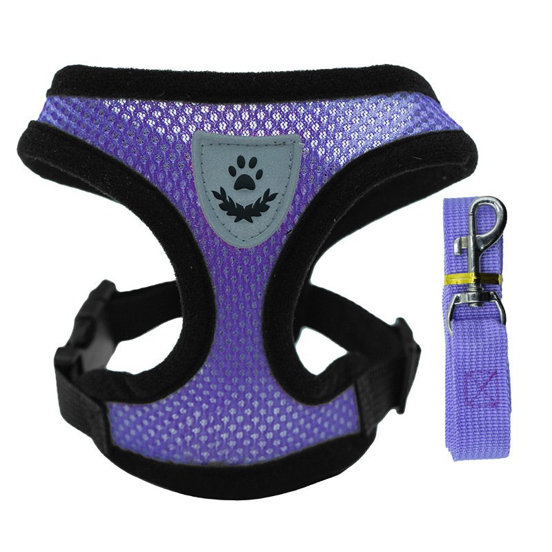 Pet supplies cat and dog leash small and medium-sized dog chest harnessanti lost dog chaindog walking leash