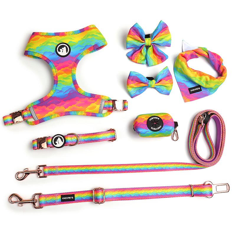Luxury Custom Designer Pet Dog Walking Lead Leashes Personalized Dog Leash With Poop Bag Holder
