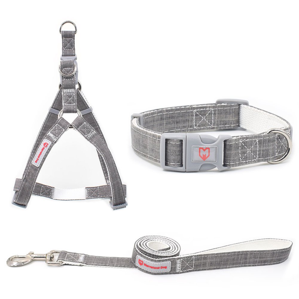 Cotton Webbing Dog Harness And Leash Set Hemp Step In Dog Harness Personalised Pet Products