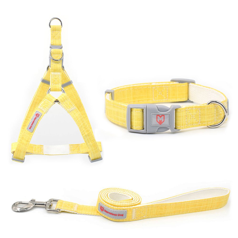 Cotton Webbing Dog Harness And Leash Set Hemp Step In Dog Harness Personalised Pet Products
