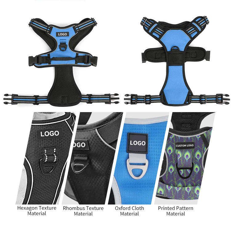 Designers Custom Dog Accessories Adjustable OEM Breathable Dog Training Harness And Leash Set