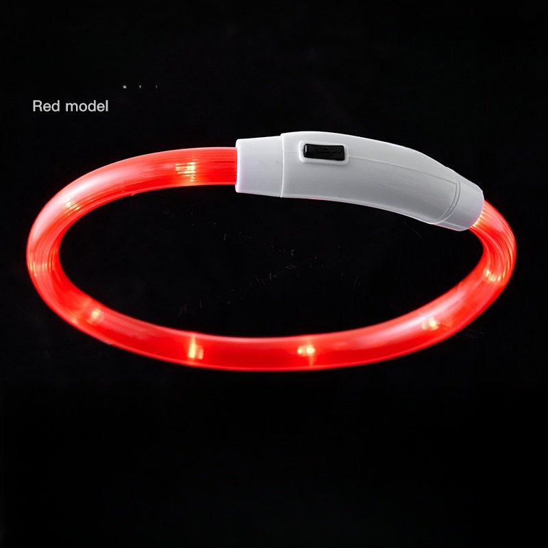Pet LED Lights Dog Collar, Nylon Adjustable Night Safety Flashing Glow In The Dark Dog Leash, Dogs Hair Fluorescent Collars