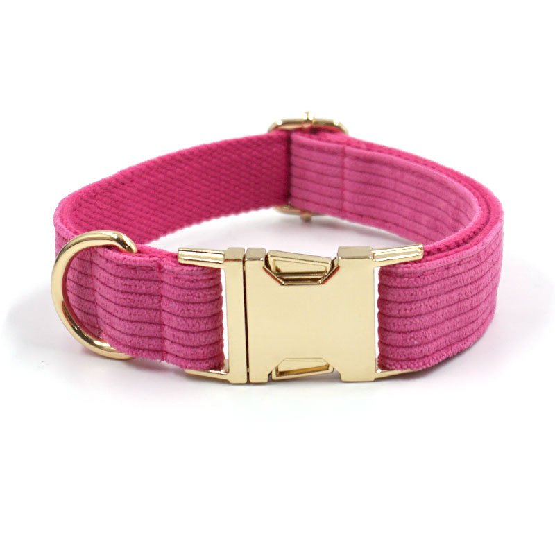 Wholesale Luxury cat dog collar Corduroy dog collar leash Metal Buckle pet supplies Adjustable necklace Accessories Pet Collar