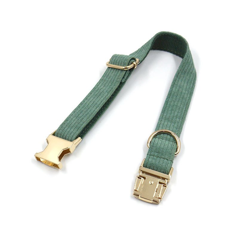 Wholesale Luxury cat dog collar Corduroy dog collar leash Metal Buckle pet supplies Adjustable necklace Accessories Pet Collar