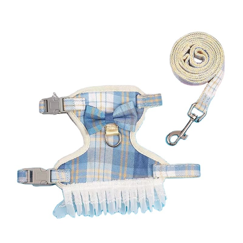 Manufacturers wholesale pet dog cat belt bear chest strap adjustable vest type belt set collar accessories