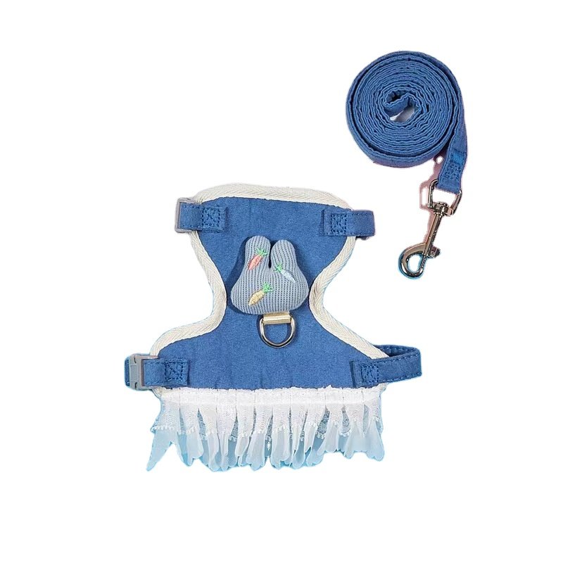 Manufacturers wholesale pet dog cat belt bear chest strap adjustable vest type belt set collar accessories