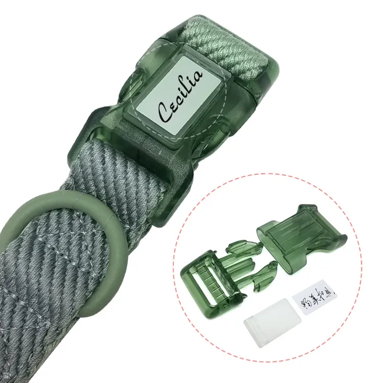 Hot Sale Adjustable Pet Collar Leash with Quick Release Metal Buckle Pet Collar