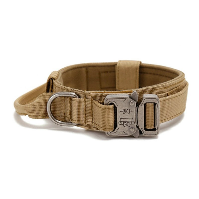 High strength nylon tactical dog collar adjustable outdoor pet dog training collar