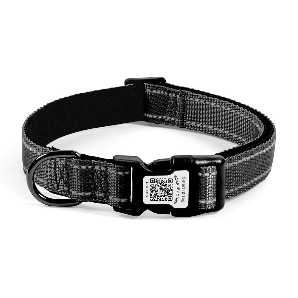 Custom Luxury Smart Dog Collar with QR Code & Software Ready ID Made of Premium Nylon