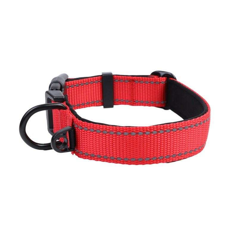 Customized Pet Collar Light-weight Pet Collar Adjustable Reflective Dog Collars & Leashes for Pet Nylon Outdoor 2 Pcs