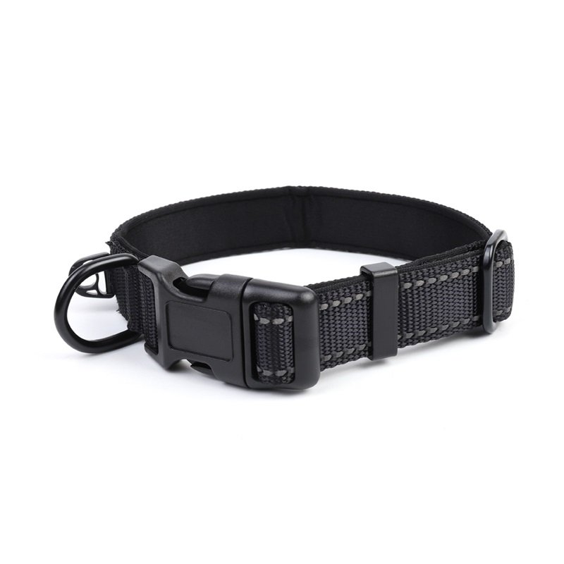 Customized Pet Collar Light-weight Pet Collar Adjustable Reflective Dog Collars & Leashes for Pet Nylon Outdoor 2 Pcs