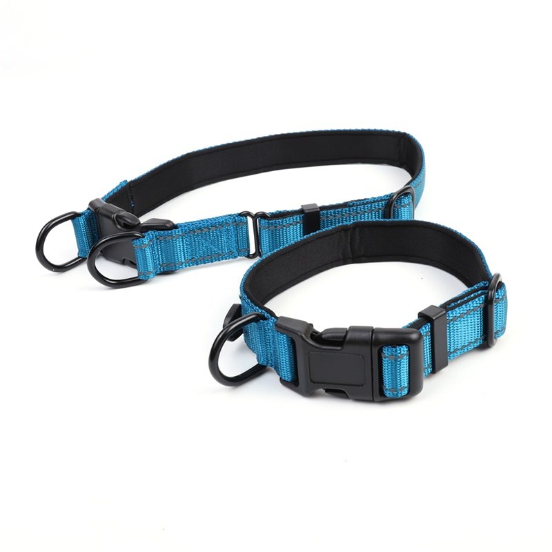Customized Pet Collar Light-weight Pet Collar Adjustable Reflective Dog Collars & Leashes for Pet Nylon Outdoor 2 Pcs