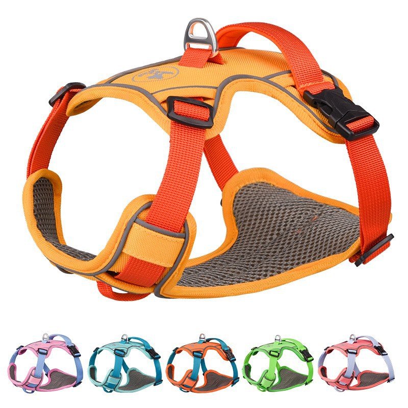 OEM Luxury Adjustable Reflective Dog Harness Custom Nylon Vest Style No Pull for Outdoor Walking Pet Dog Walking Gear