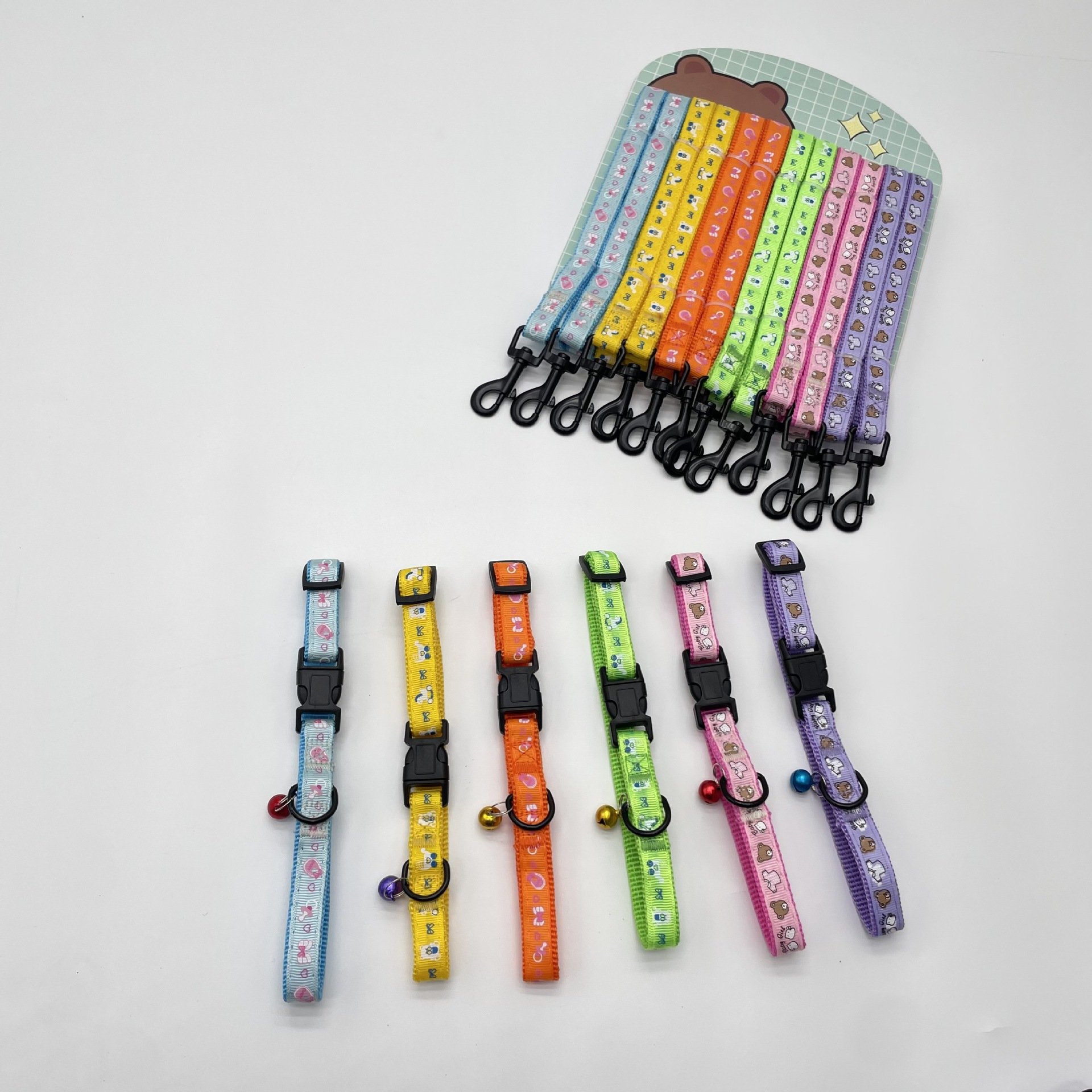 Pet Collar Leash Adjustable Dog Leash Set Cat Outdoor Leash