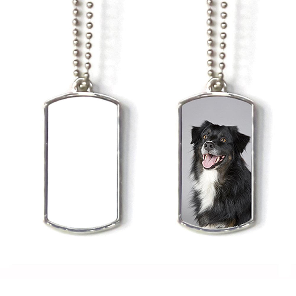 Prosub Sublimation Blank Pet Tag Double Side Zinc Alloy Military Name Dog Tags Necklace Sublimation Dog Tags