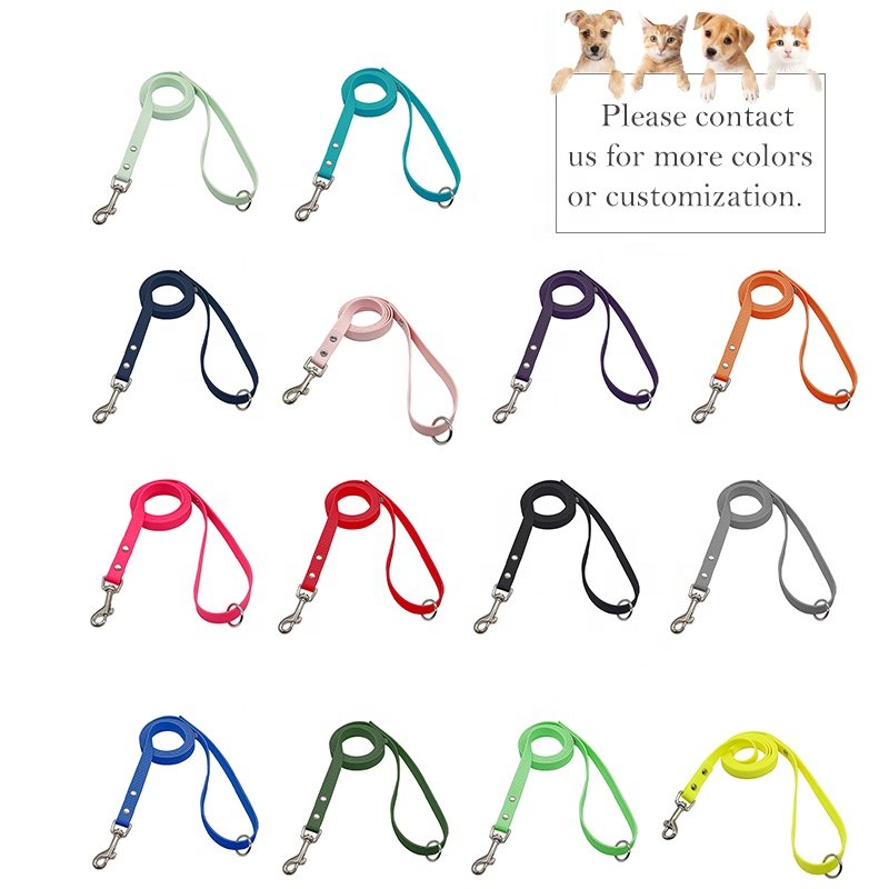 Hot Selling High Quality Personalized Colorful PVC Waterproof Luxury Training Soft Rope Cat Pet Dog Lead Leash