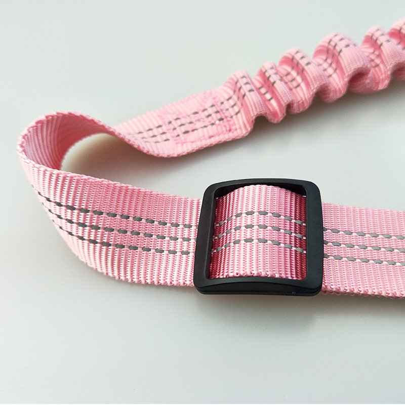 Pet Dog Collars Leashes Luxury Nylon Custom Reflective Dogs Leash Adjustable Safety Bungee Pet Dog Cat Car Seat Belt