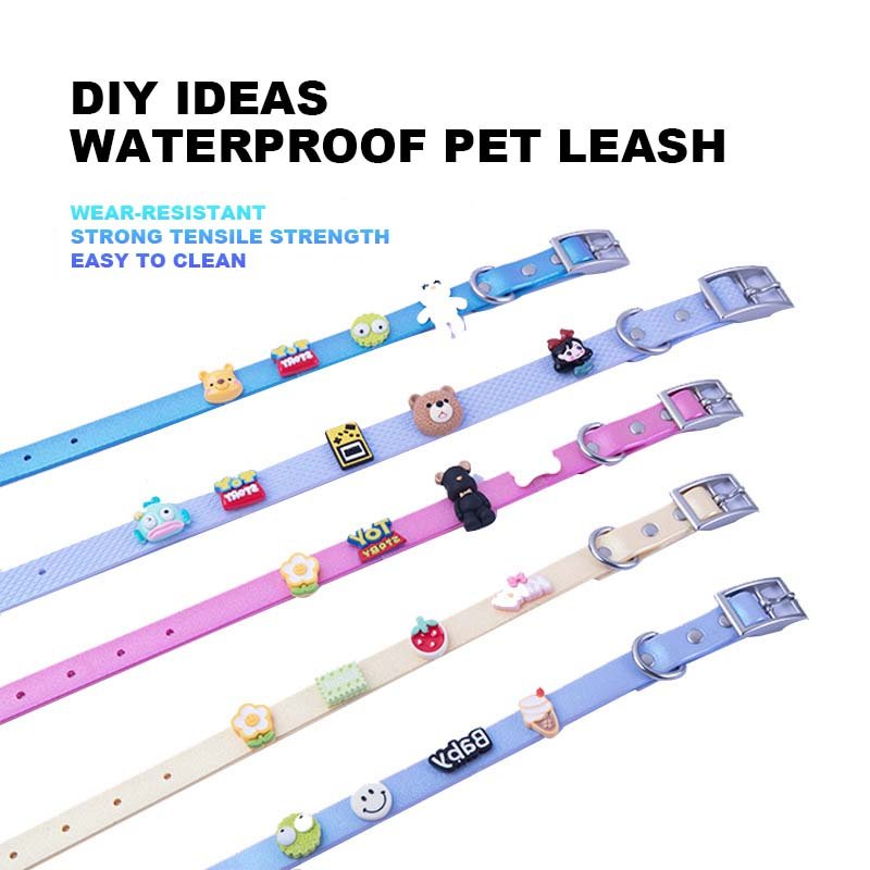 Factory Wholesale Customization Logo Personalization DIY Dolls Anti-Bite PVC waterproof dog collars