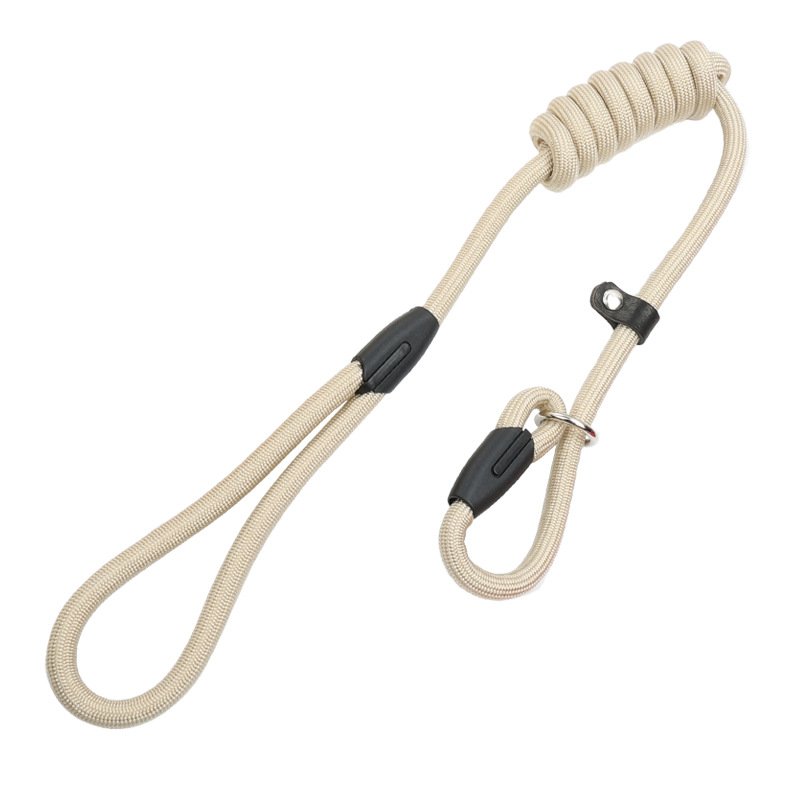 Hot Sale Lightweight Durable Non-slip Dog Leashes Collar Thickened P-Chain Loop Slip Lead Running Nylon Training Traction Rope