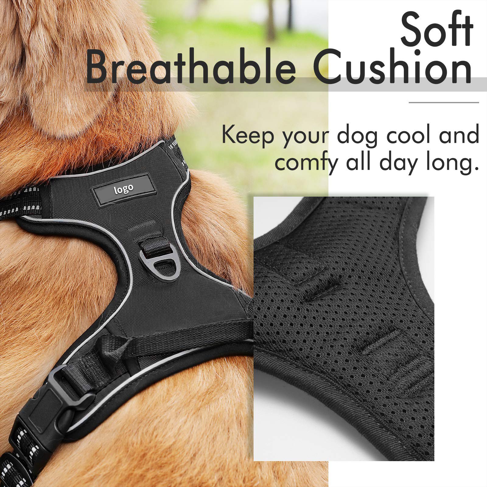 OKKPETS Hot Sale K9 Training Harness Reflective Tough Adjustable Pet Dog Har Accessories Custom Leash No Pull Dog Harness Set