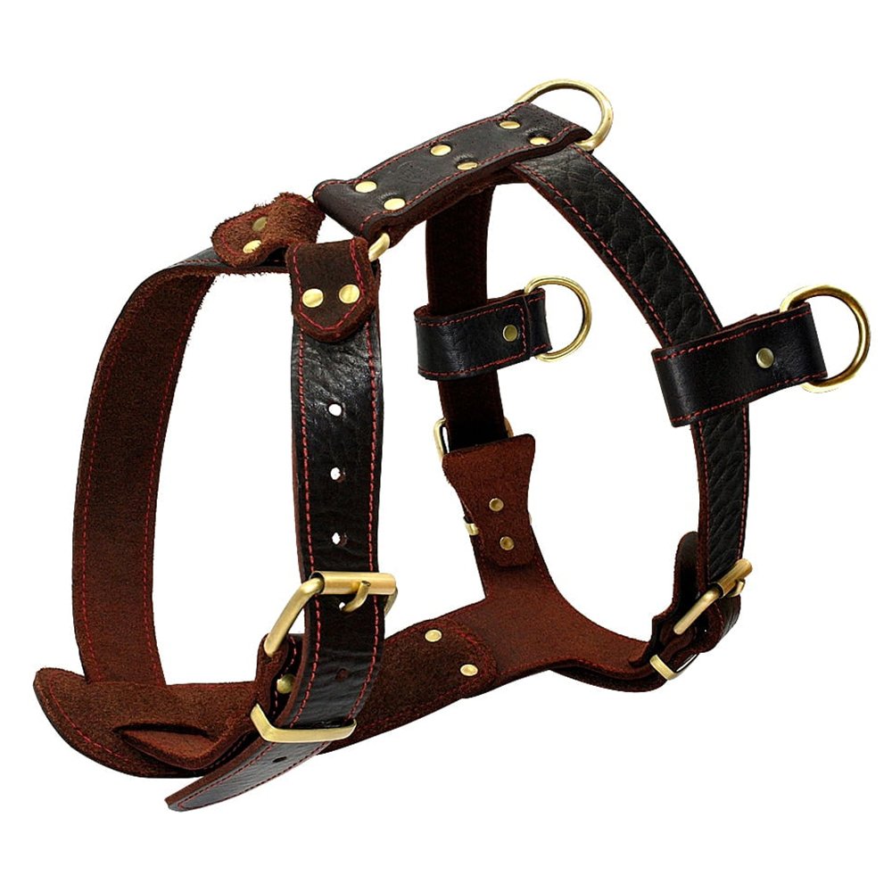 Dog Training Wear Leather Made Dogs Harness Manufacturer High Quality Low MOQ Made In Pakistan Customized Dog Harness OEM