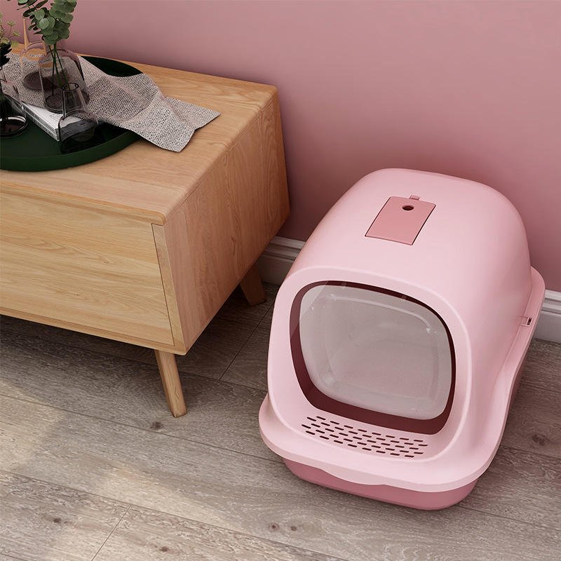 Newest Design Closed Large Toilet Self Litter Box For Persian Cat Hidden Cat Litter Box Enclosure