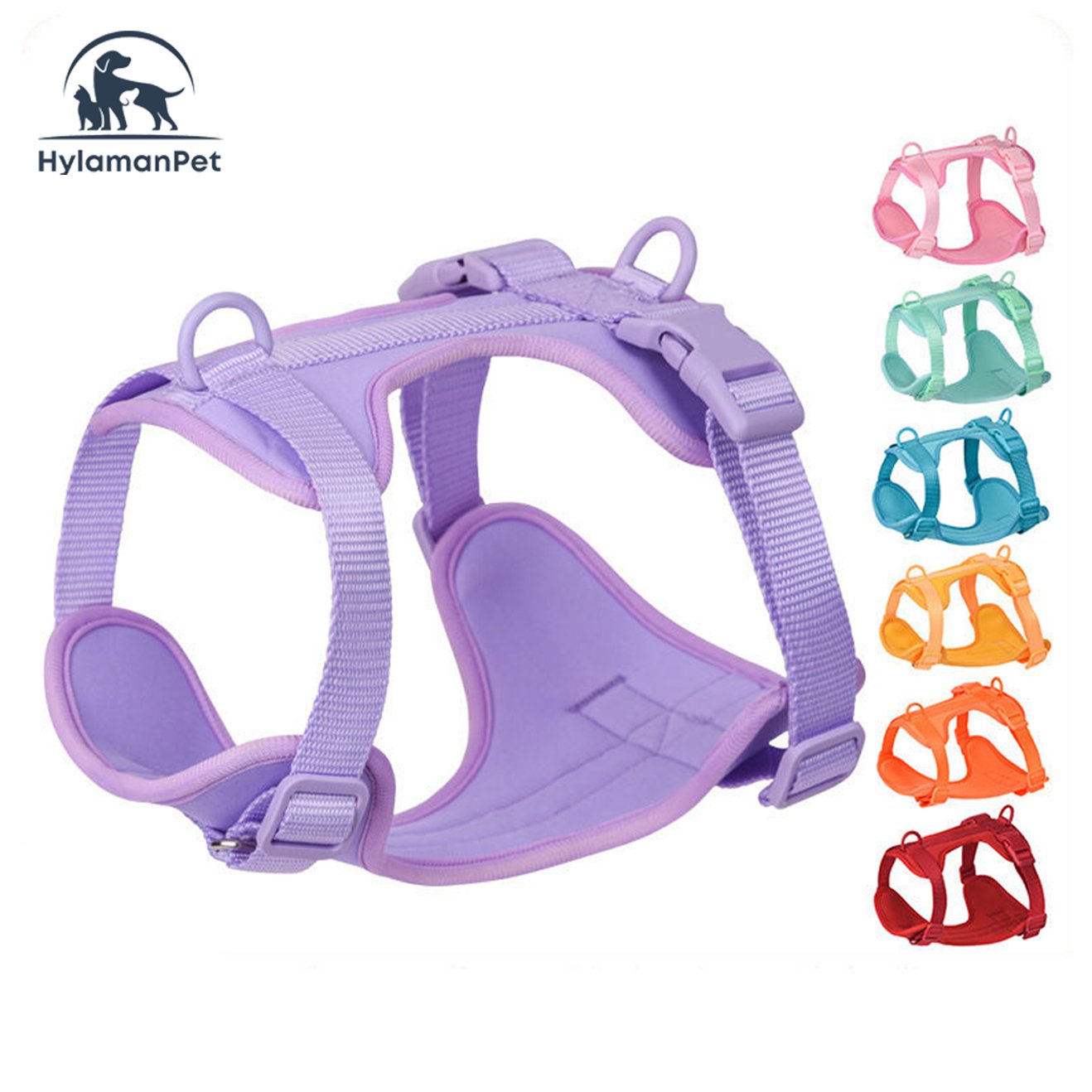 New Customize Multi Color Hot-selling Soft Padding Outdoor Anti-escape Durable Design Light Weight Pet Dog Harness