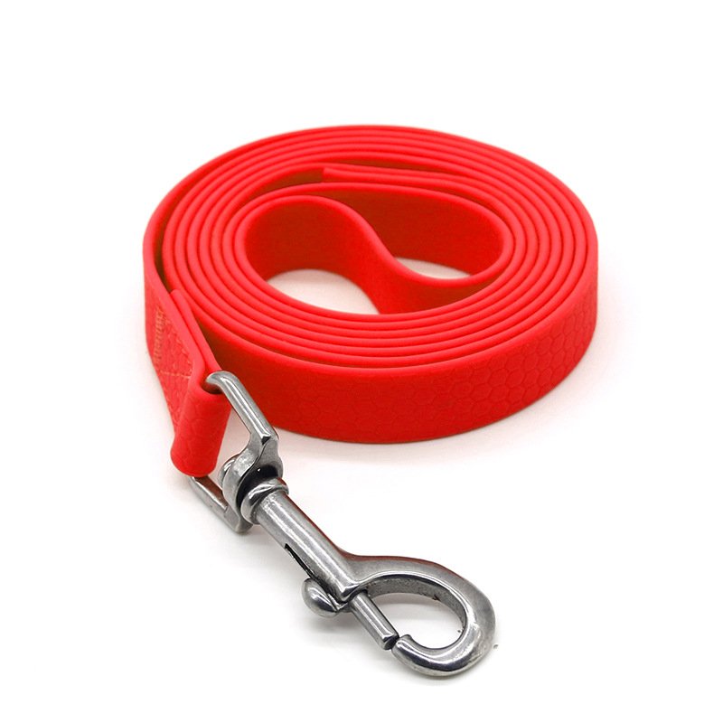 Hot selling waterproof PVC Pet leash honeycomb pattern traction belt dog walking rope