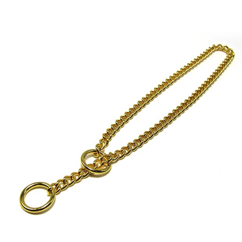 New Fashion Mini Size stainless steel luxury training choke curb chain collar for dog