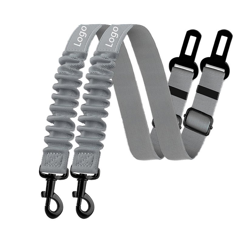 Adjustable Dog Car Safety Booster Seat Belt Flexible Stretch Nylon Rope Dog Leashes