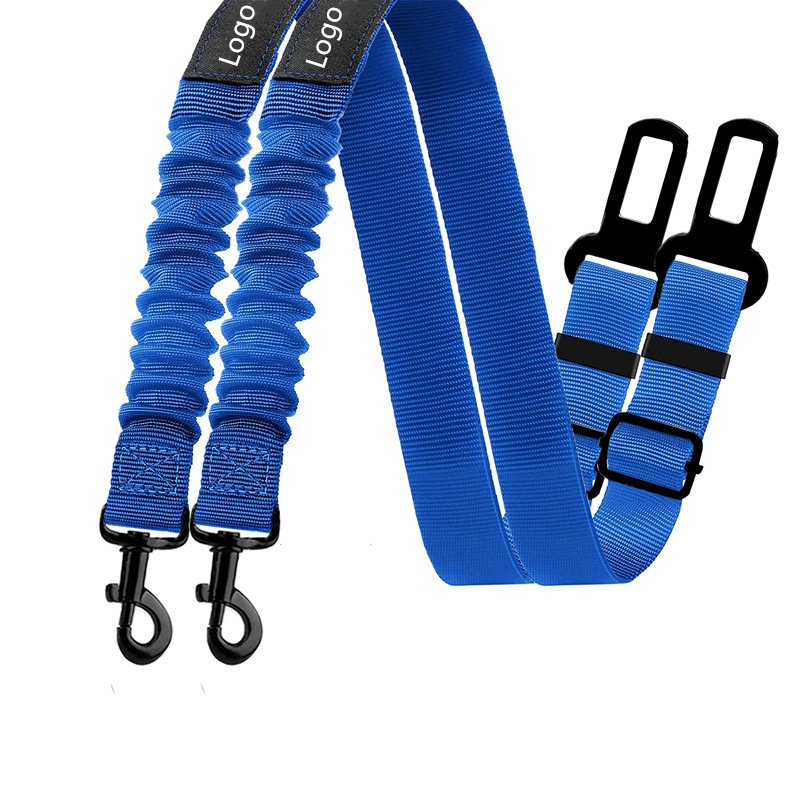 Adjustable Dog Car Safety Booster Seat Belt Flexible Stretch Nylon Rope Dog Leashes