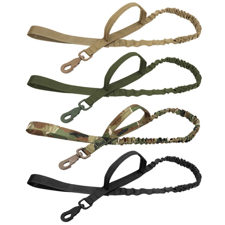 Tactical Bungee Dog Leash 2 Handle Quick Release Cat Big Dog Pet Leash Elastic Leads Rope Dog Belt Training Nylon Leashes Rope