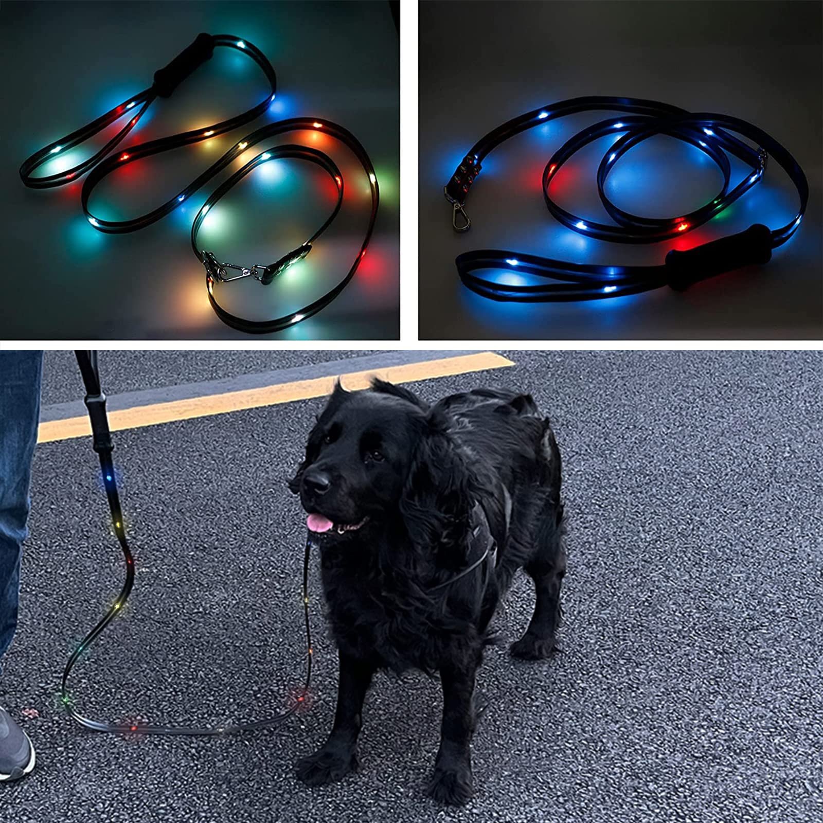 Hot Sale LED Light up Pet Dog Leash No Collar Needed for Graduation Ramadan Easter Halloween Christmas New Year Mother's Day