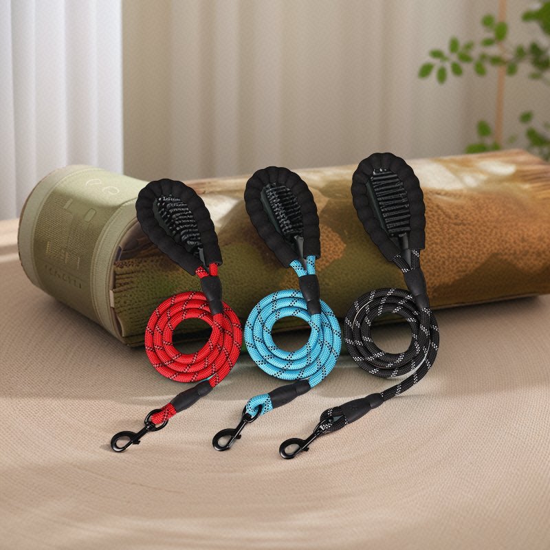 1.5m Reflective Nylon Dog Traction Rope Braided Climbing Rope Dog Lead Dog Leash cat leash and set