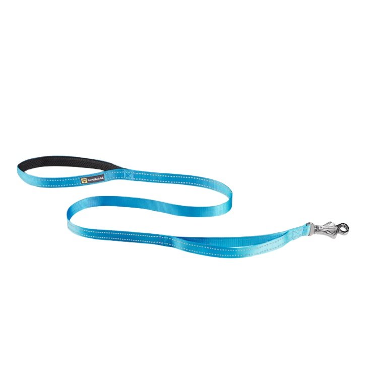 Reflective nylon pet dog walking dual leash with double handle lead