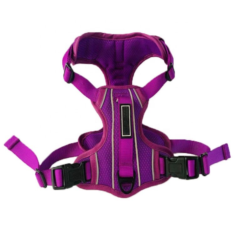 Dog Harness - Waterproof Soft Breathable No-Pull Harness For Dogs - Control Handle - Easy To Adjust & Strong Fast Release Clips
