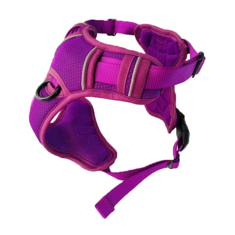 Dog Harness - Waterproof Soft Breathable No-Pull Harness For Dogs - Control Handle - Easy To Adjust & Strong Fast Release Clips