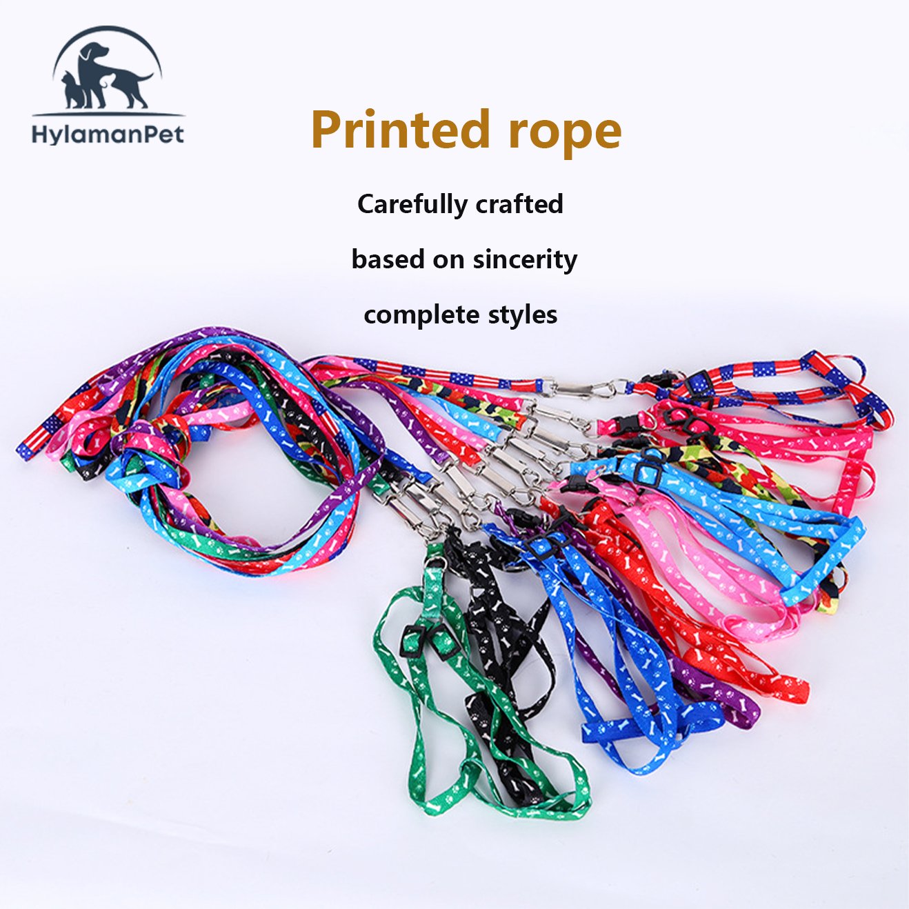 Pet cat dog design leash printed chest strap dog leash retractable dog leashes