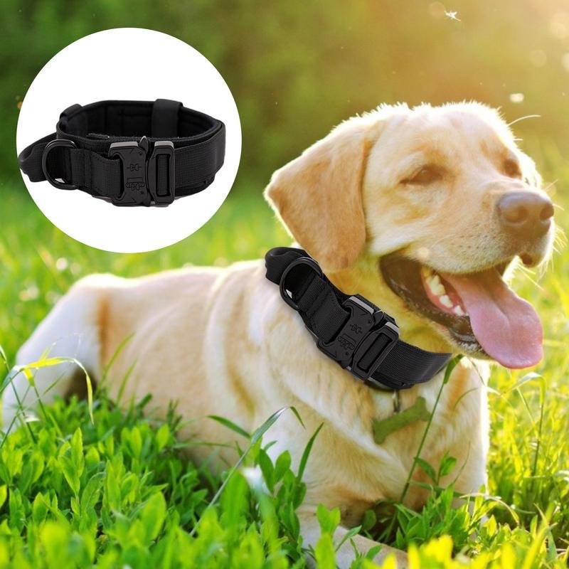 High Quality Heavy Duty Metal Buckle Pet Collar Large Dogs Collar And Leash Set Tactical Dog Collars