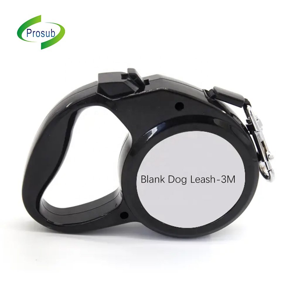 Prosub Custom Sublimation Retractable Dog Leash Printable Logo Blanks Sublimated Pet Leashes Traction Rope